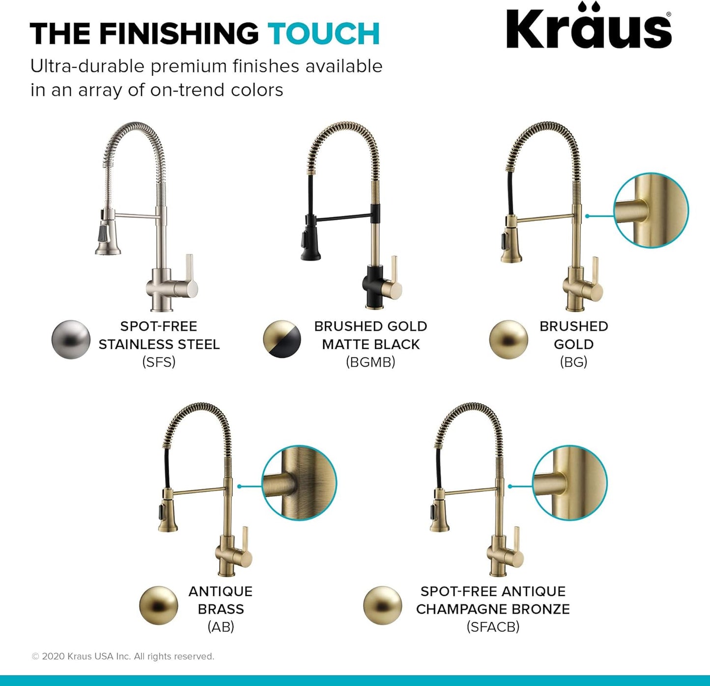 Britt Commercial Style Kitchen Faucet in Spot Free Antique Champagne Bronze, KPF-1690SFACB